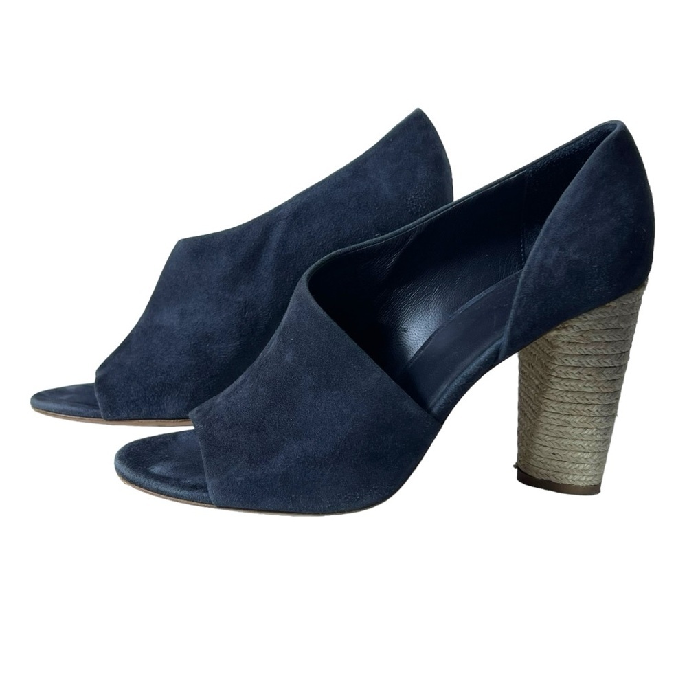 Vince Percey Coastal Navy Blue Suede Heels, US 9M/EUR 39